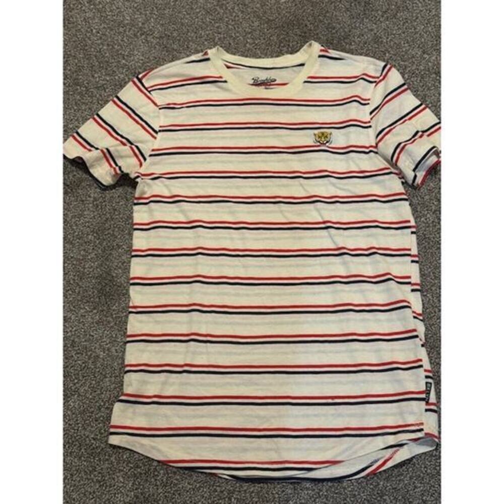 BROOKLYN clothing Striped Multicolored Tiger T-Shirt Size Medium